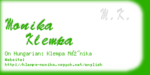 monika klempa business card